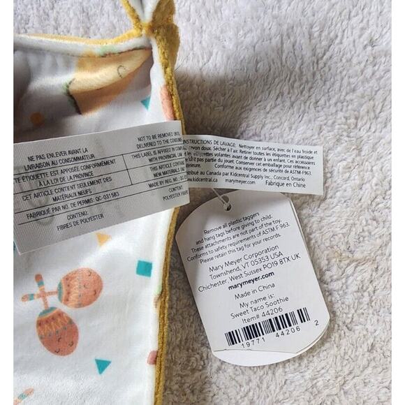 Mary Meyer Sweet Soothie Taco Lovey Security Blanket Knots Baby Nursery Gift NEW - Picture 4 of 8